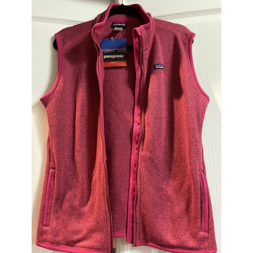 Patagonia Better Sweater Vest Womens XL Pink Full Zip Fleece Slim Fit Outdoor - Picture 2 of 16